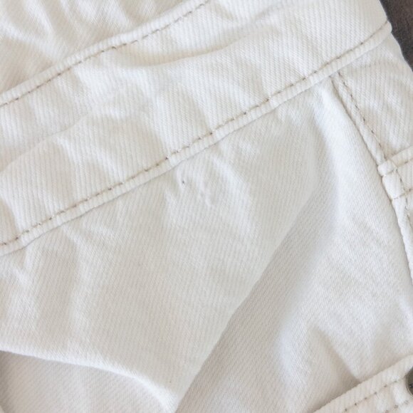 FRAME Angled Zipper Long Barrel Jeans in White Size 30 - Picture 14 of 14